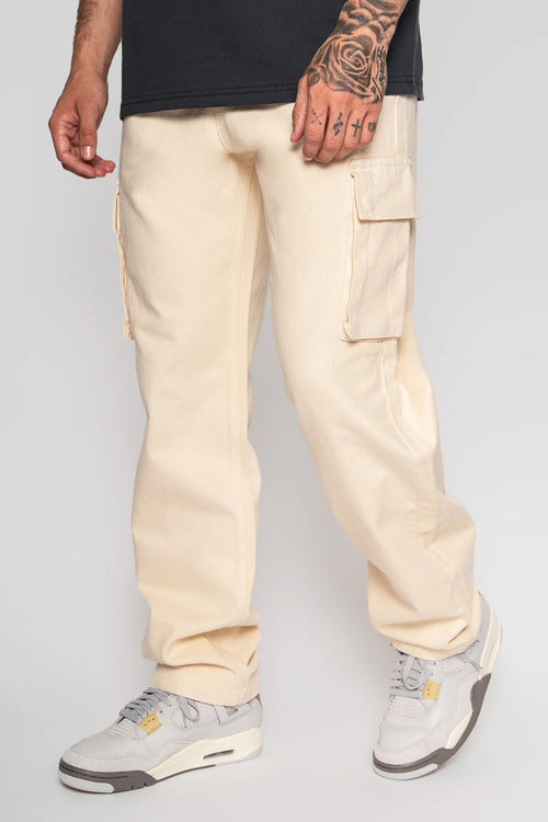 Dropsize V2 Cargo Jeans Single Pocket Beige