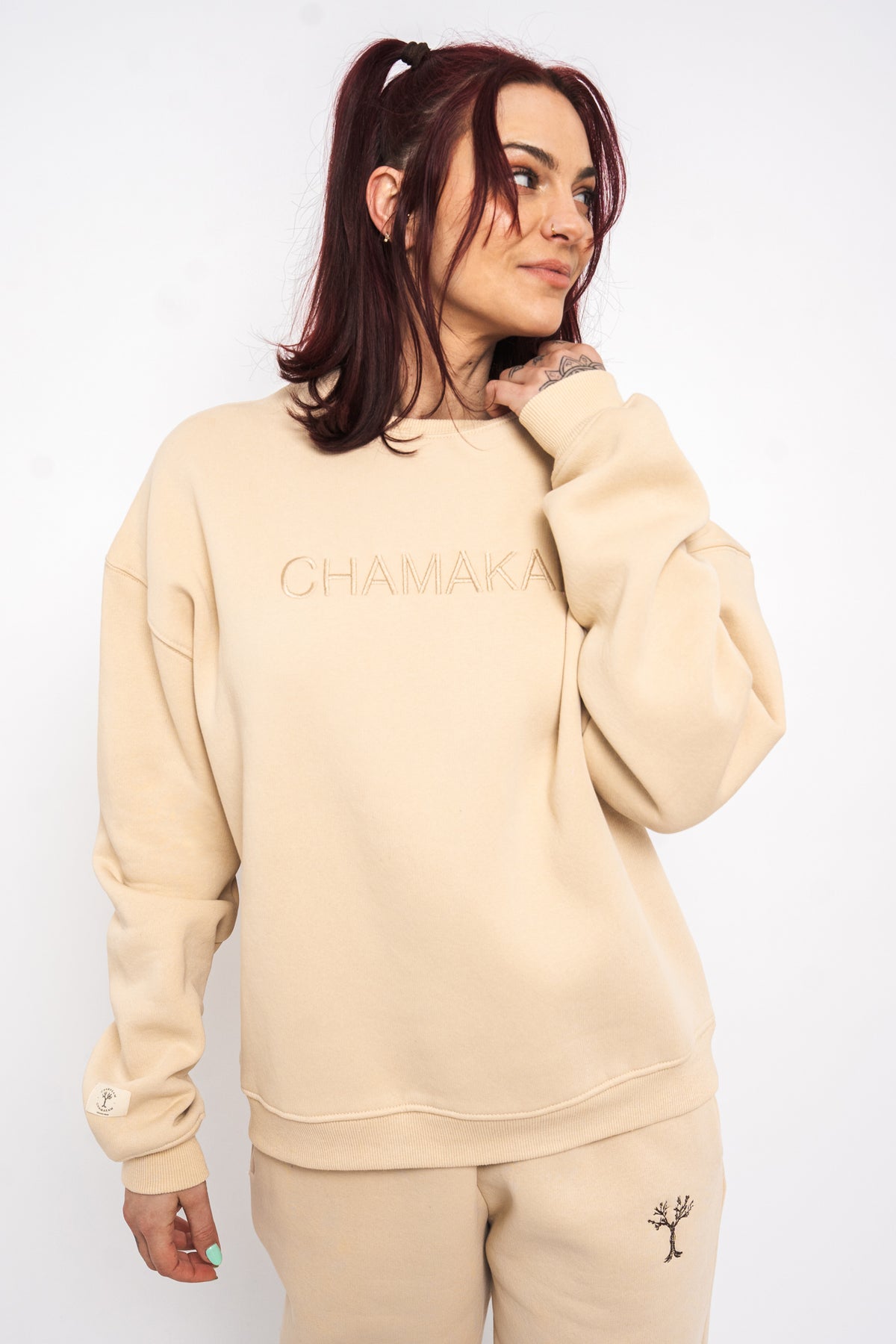 Chamakam Organic Heavy Sweatshirt Cream