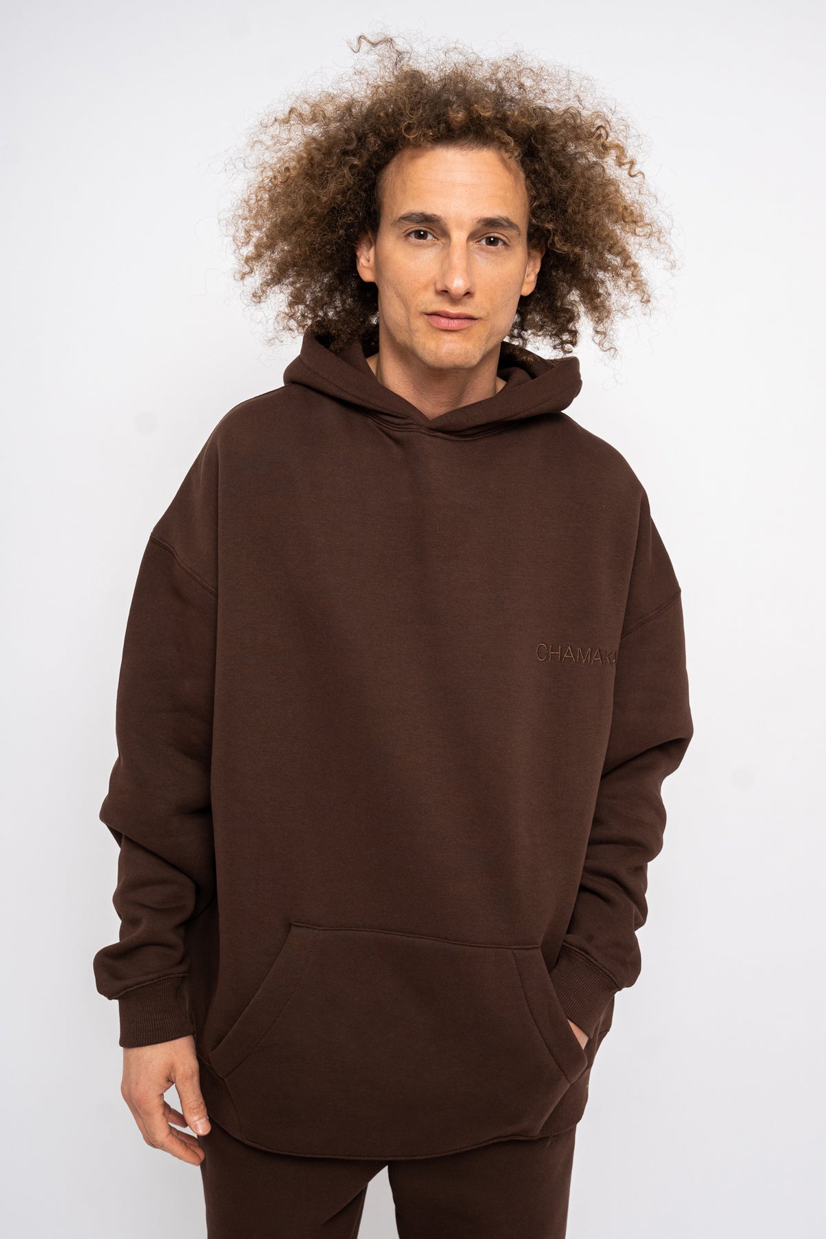 Chamakam Organic Oversized Heavy Hoodie Brown