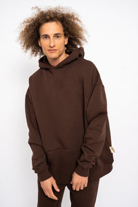 Chamakam Organic Oversized Heavy Hoodie Brown