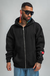 Dada Supreme Basic Logo Zip Hoodie Black