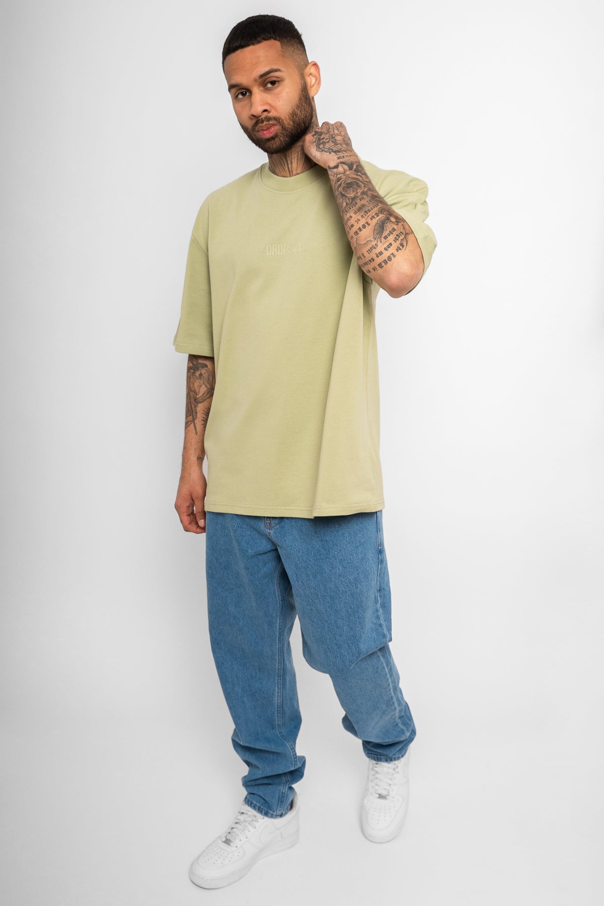 Dropsize Heavy HD Front Logo T-Shirt Pistachio