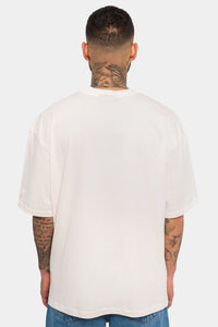 Dropsize Heavy Oversize Logo T-Shirt Coconut Cream