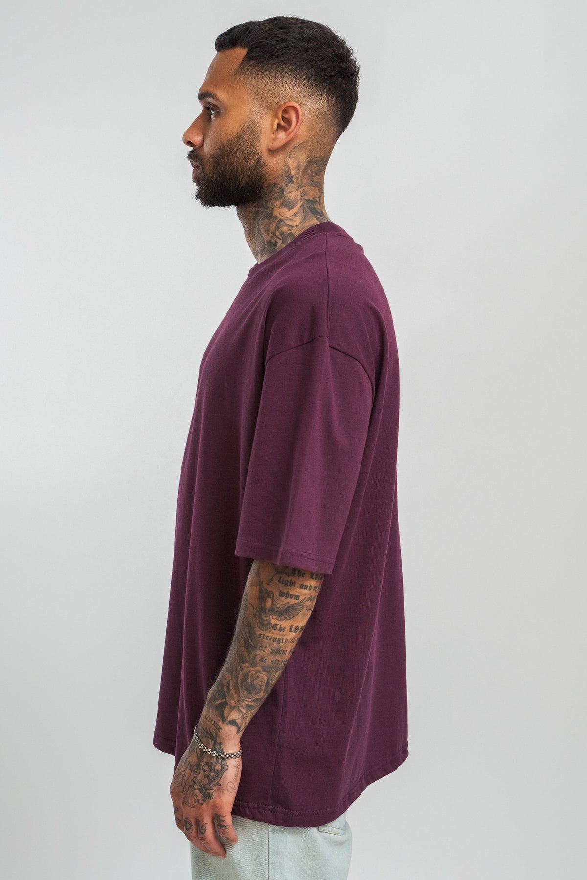 Dropsize Heavy HD Front Logo T-Shirt Grape