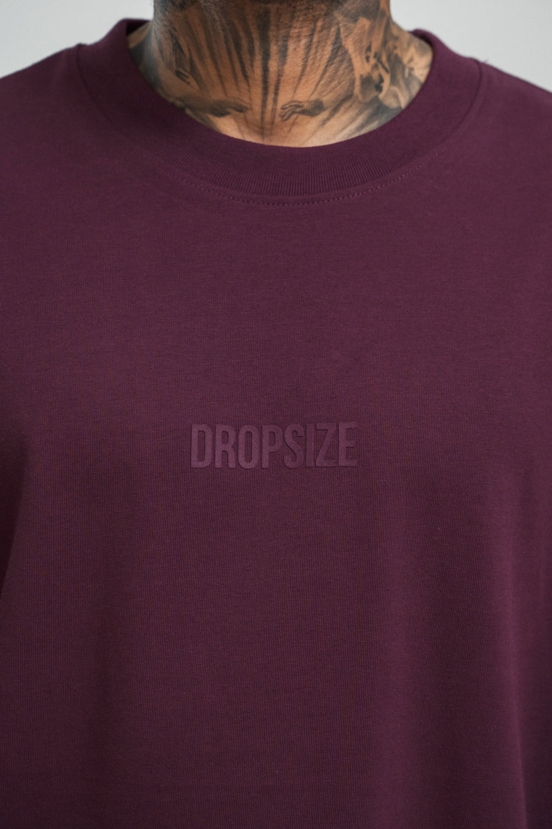 Dropsize Heavy HD Front Logo T-Shirt Grape