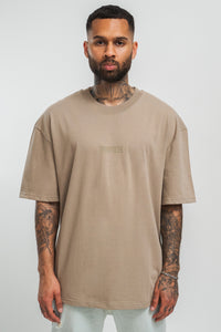 Dropsize Heavy HD Front Logo T-Shirt Weathered Teak