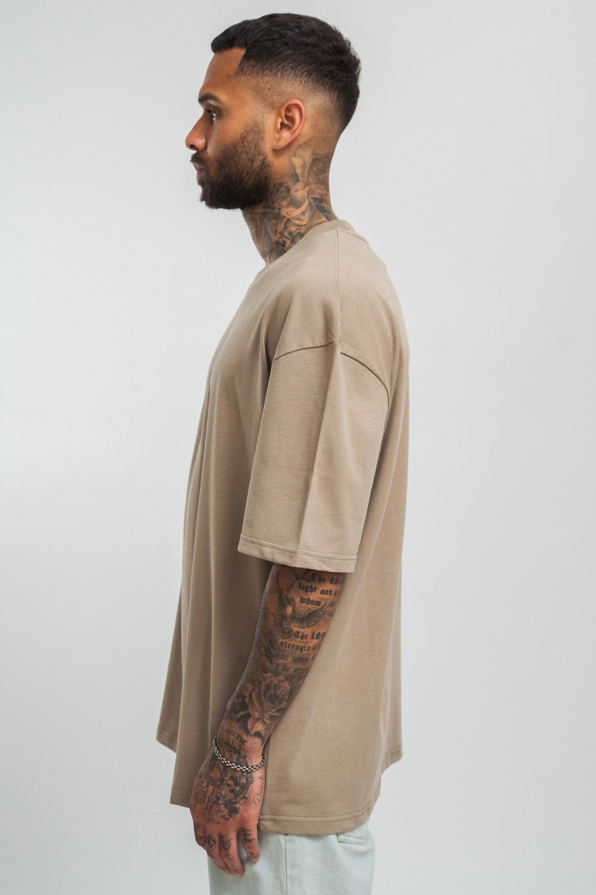 Dropsize Heavy HD Front Logo T-Shirt Weathered Teak