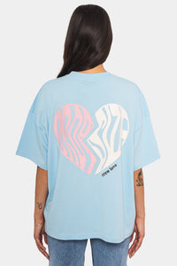 Dropsize Broken Heart T-Shirt Baby Blue