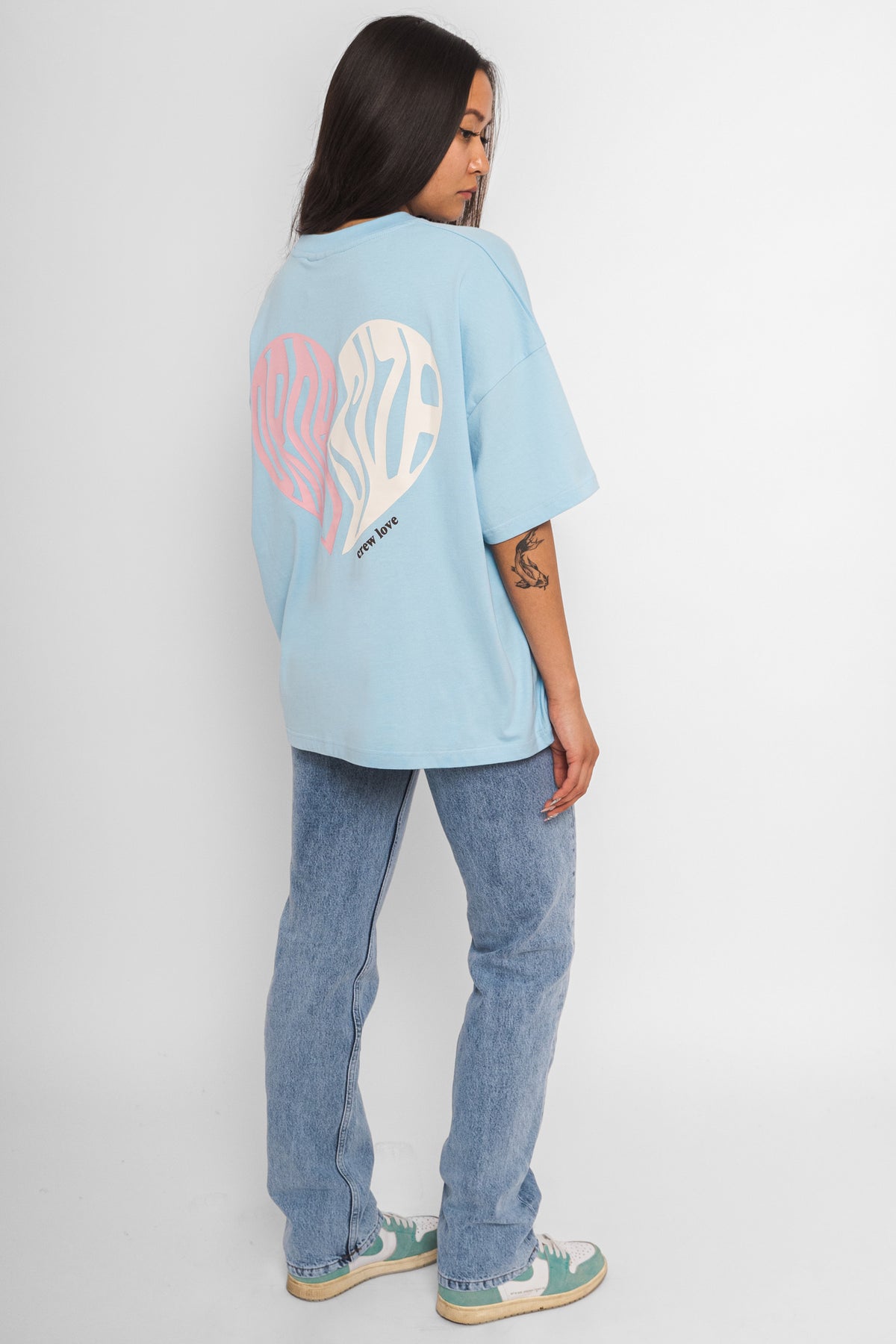 Dropsize Broken Heart T-Shirt Baby Blue