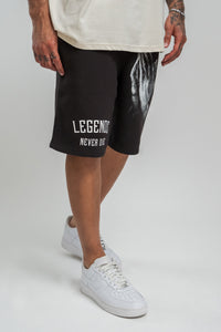 Dropsize Heavy Legends Sweat Shorts Washed Black