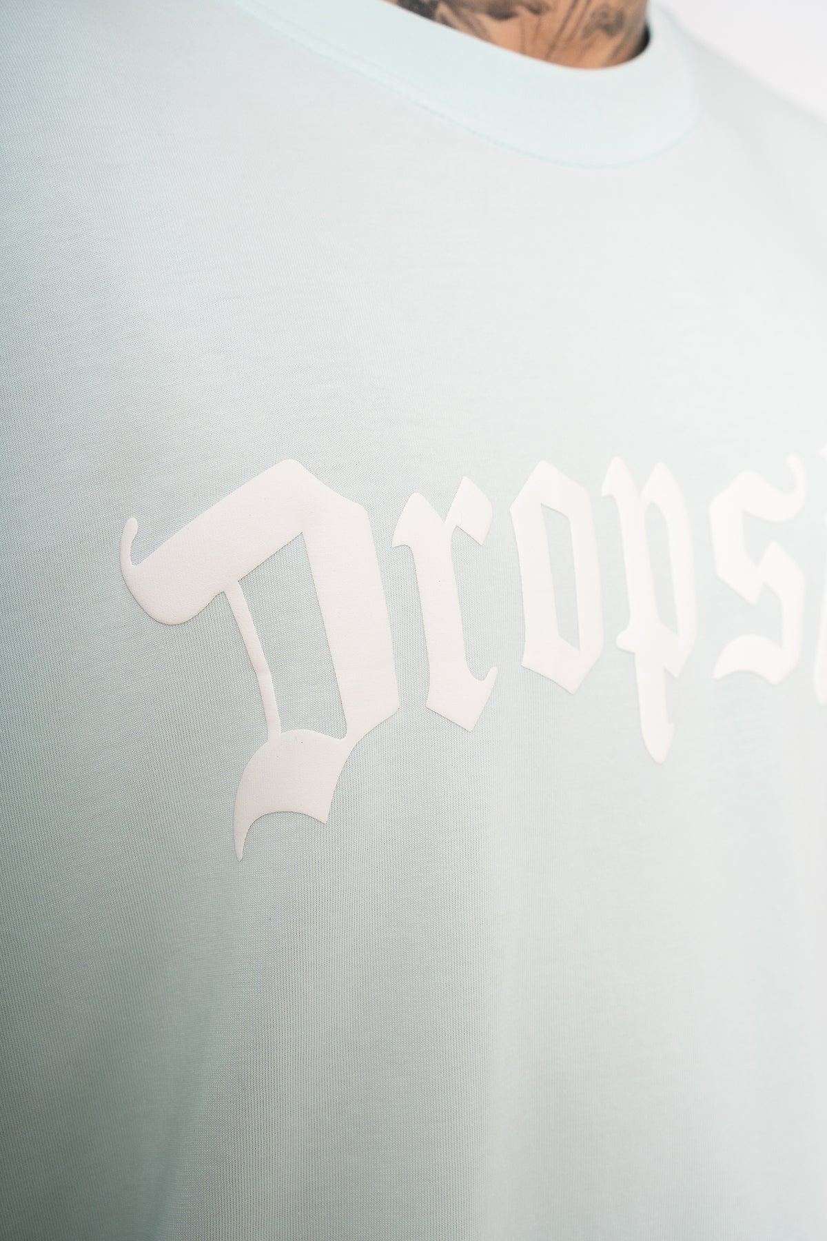 Dropsize Heavy Oversize Logo T-Shirt Salt Air