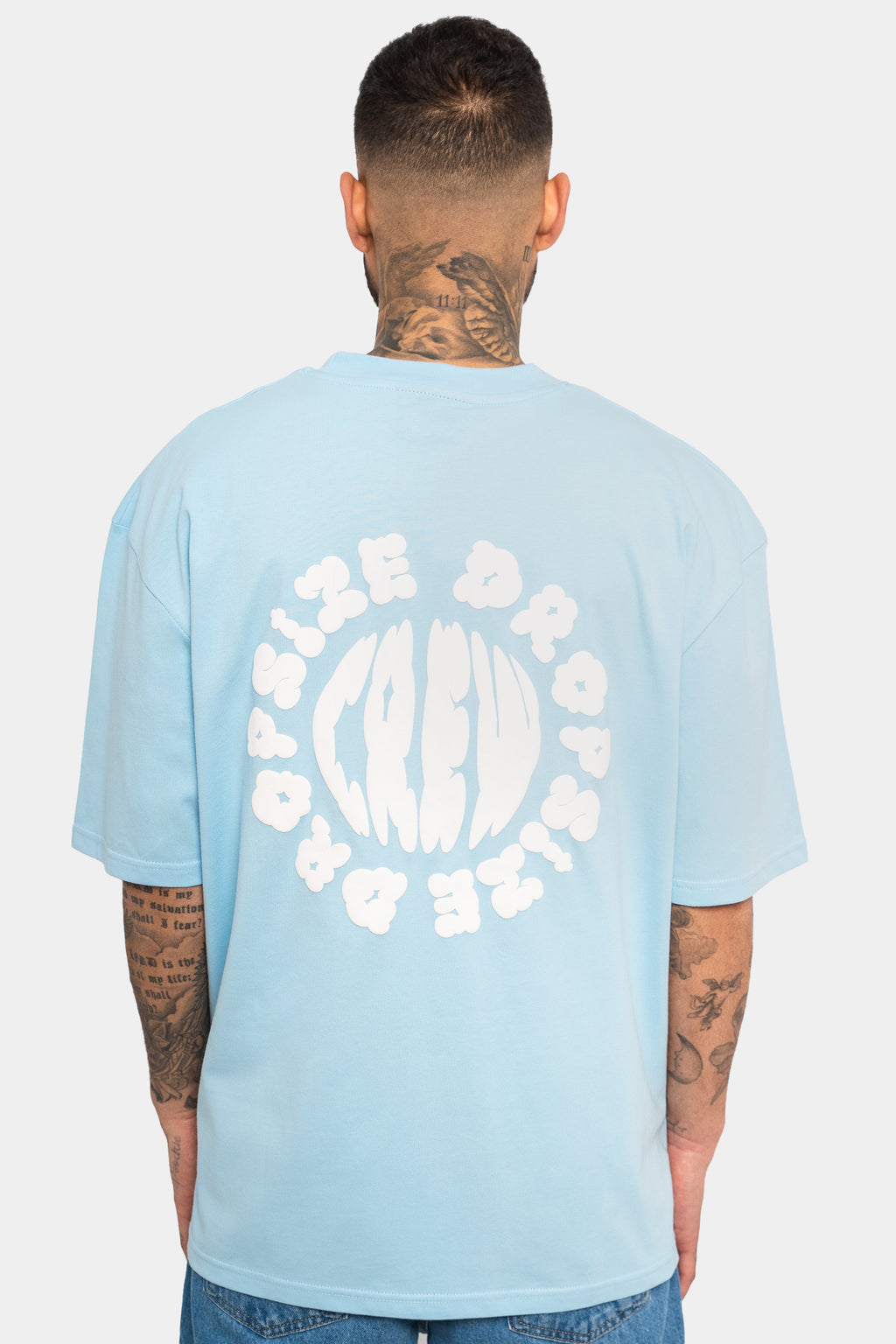 Dropsize Heavy Crew T-Shirt Baby Blue