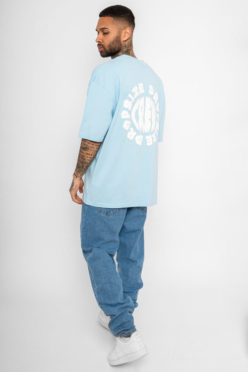 Dropsize Heavy Crew T-Shirt Baby Blue