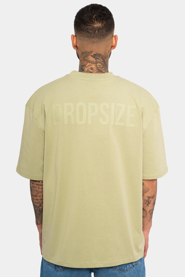Dropsize Heavy Oversize HD Print T-Shirt Pistachio