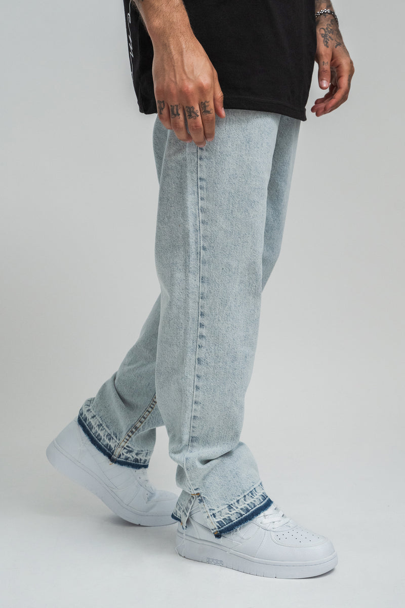 2Y Basic Relaxed Denim Jeans Ice Blue