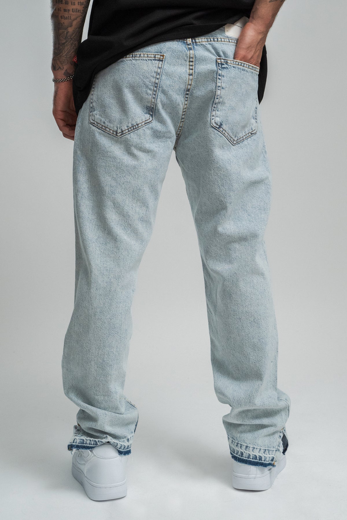 2Y Basic Relaxed Denim Jeans Ice Blue