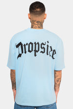 Dropsize Heavy Oversize Backprint T-Shirt Baby Blue