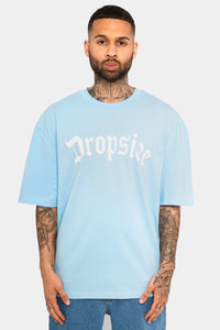 Dropsize Heavy Oversize Logo T-Shirt Baby Blue