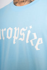 Dropsize Heavy Oversize Logo T-Shirt Baby Blue