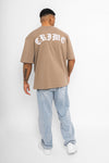 Dropsize Heavy  Oversize Crime T-Shirt Silver Mink