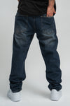 2Y Basic Relaxed Fit Denim Jeans Dark Blue