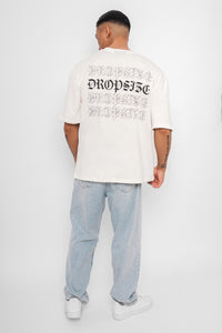 Dropsize Heavy Oversize Quarto Buster T-Shirt Creme White