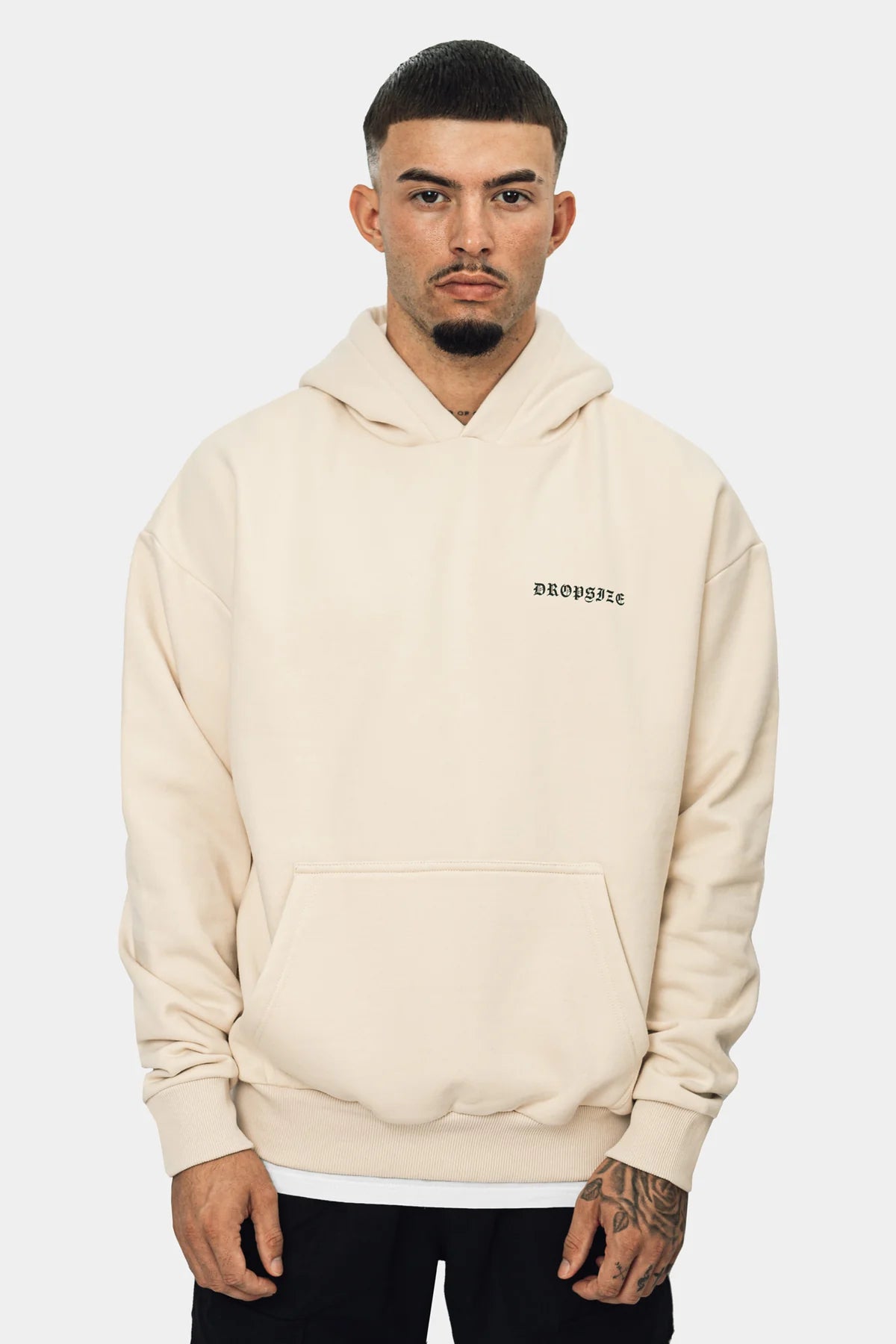 Dropsize Heavy Oversize Circle Hoodie Coconut Milk