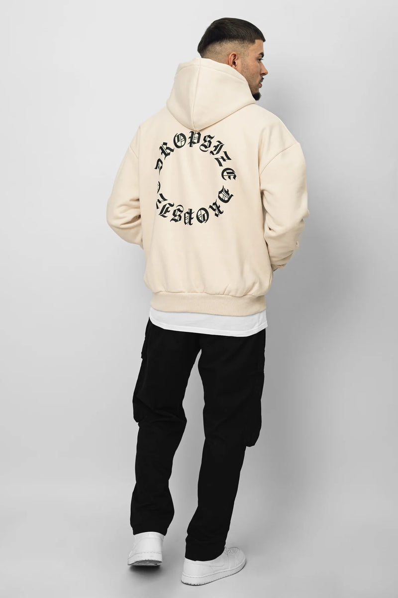 Dropsize Heavy Oversize Circle Hoodie Coconut Milk
