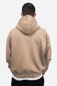 Dropsize Super Heavy Oversize Zip Hoodie Silver Mink