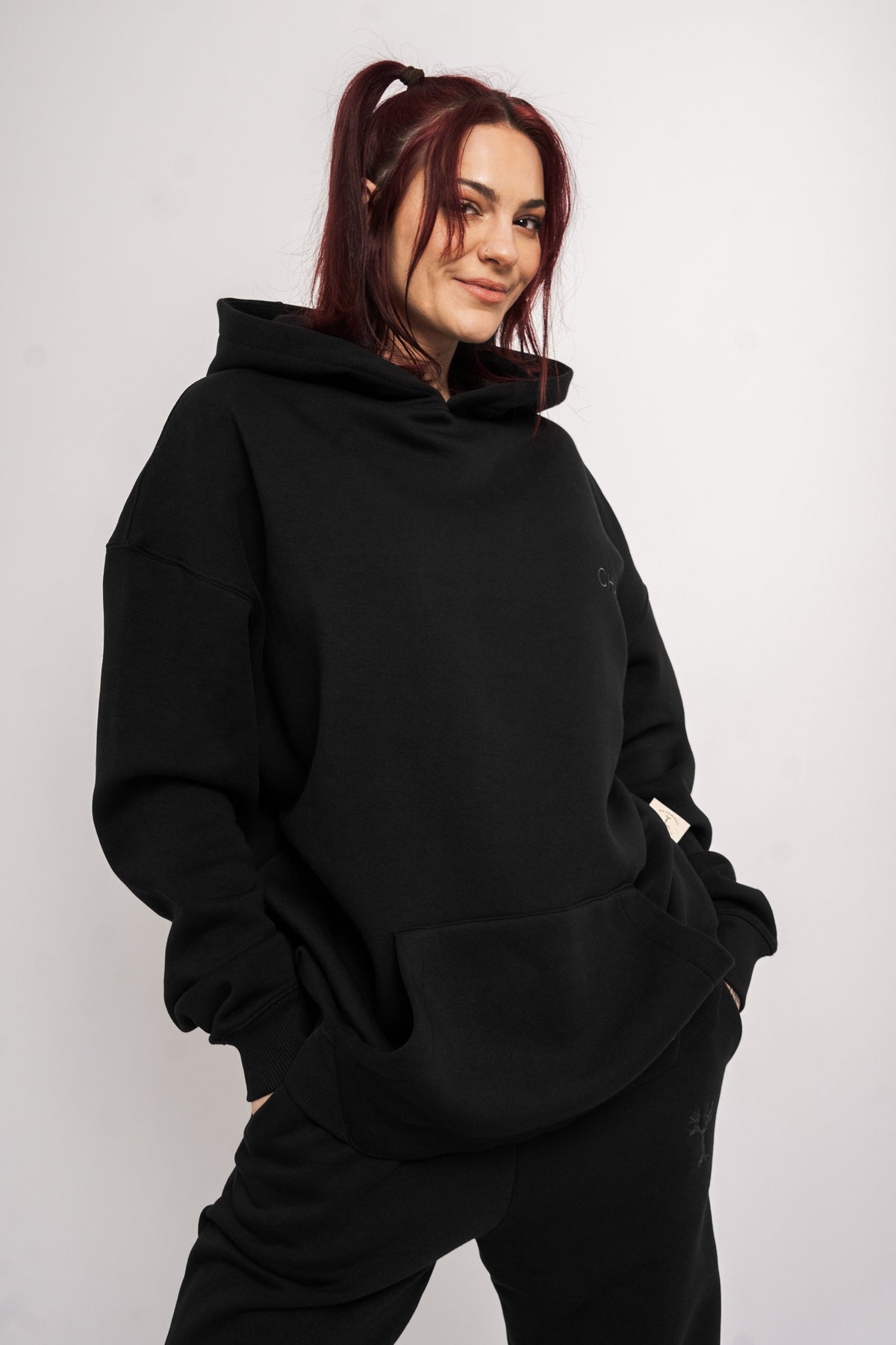 Chamakam Organic Super Oversized Heavy Hoodie Black