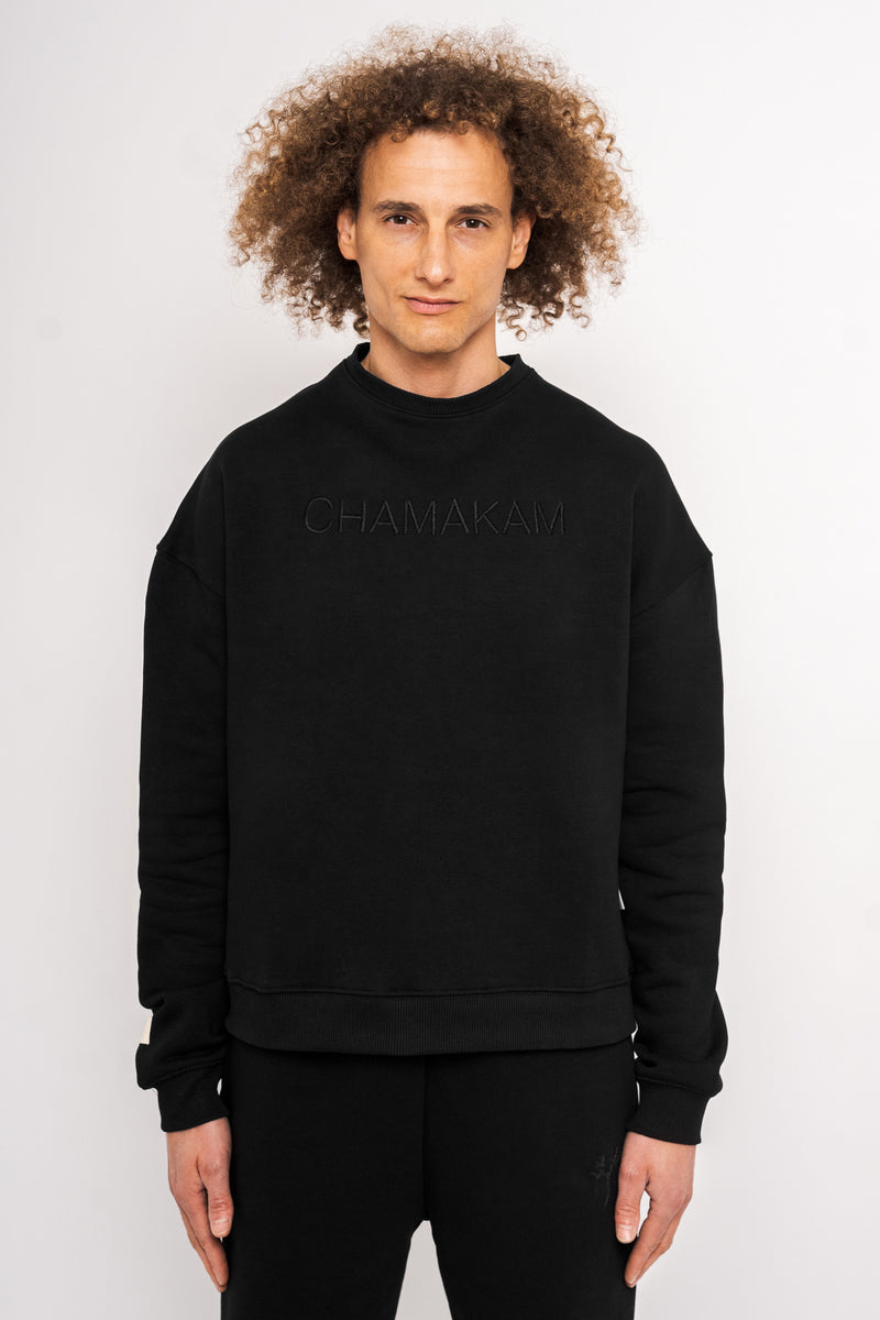 Chamakam Organic Oversized Heavy Sweatshirt Black