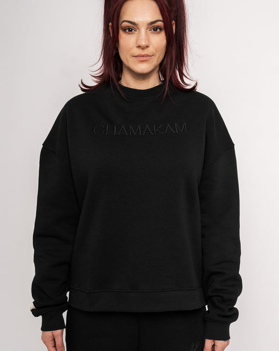 Chamakam Organic Heavy Sweatshirt Black UNISEX