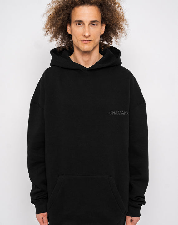 Chamakam Organic Super Oversized Heavy Hoodie Black