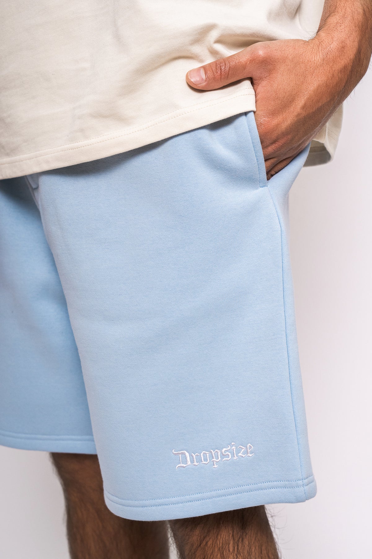 Dropsize Heavy Sweat Embo Short Baby Blue