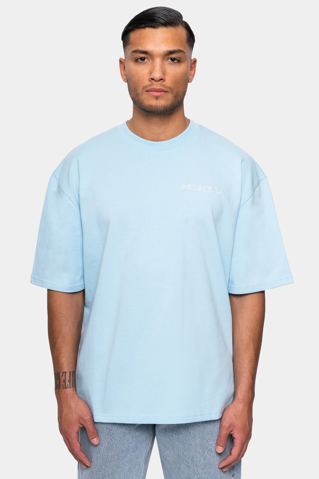 Dropsize Heavy  Oversize Crime T-Shirt Baby Blue
