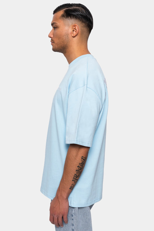 Dropsize Heavy  Oversize Crime T-Shirt Baby Blue