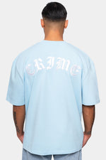 Dropsize Heavy  Oversize Crime T-Shirt Baby Blue
