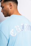 Dropsize Heavy  Oversize Crime T-Shirt Baby Blue