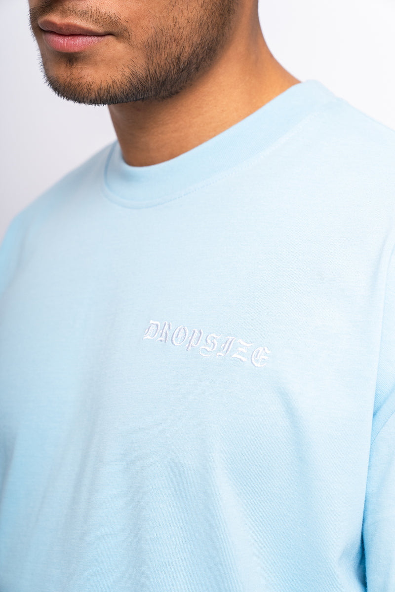 Dropsize Heavy  Oversize Crime T-Shirt Baby Blue