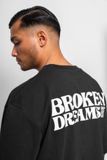 Dropsize Heavy Broken Dreams T-Shirt Washed Black