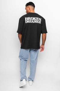 Dropsize Heavy Broken Dreams T-Shirt Washed Black