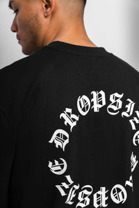 Dropsize Oversize Design T-Shirt Black