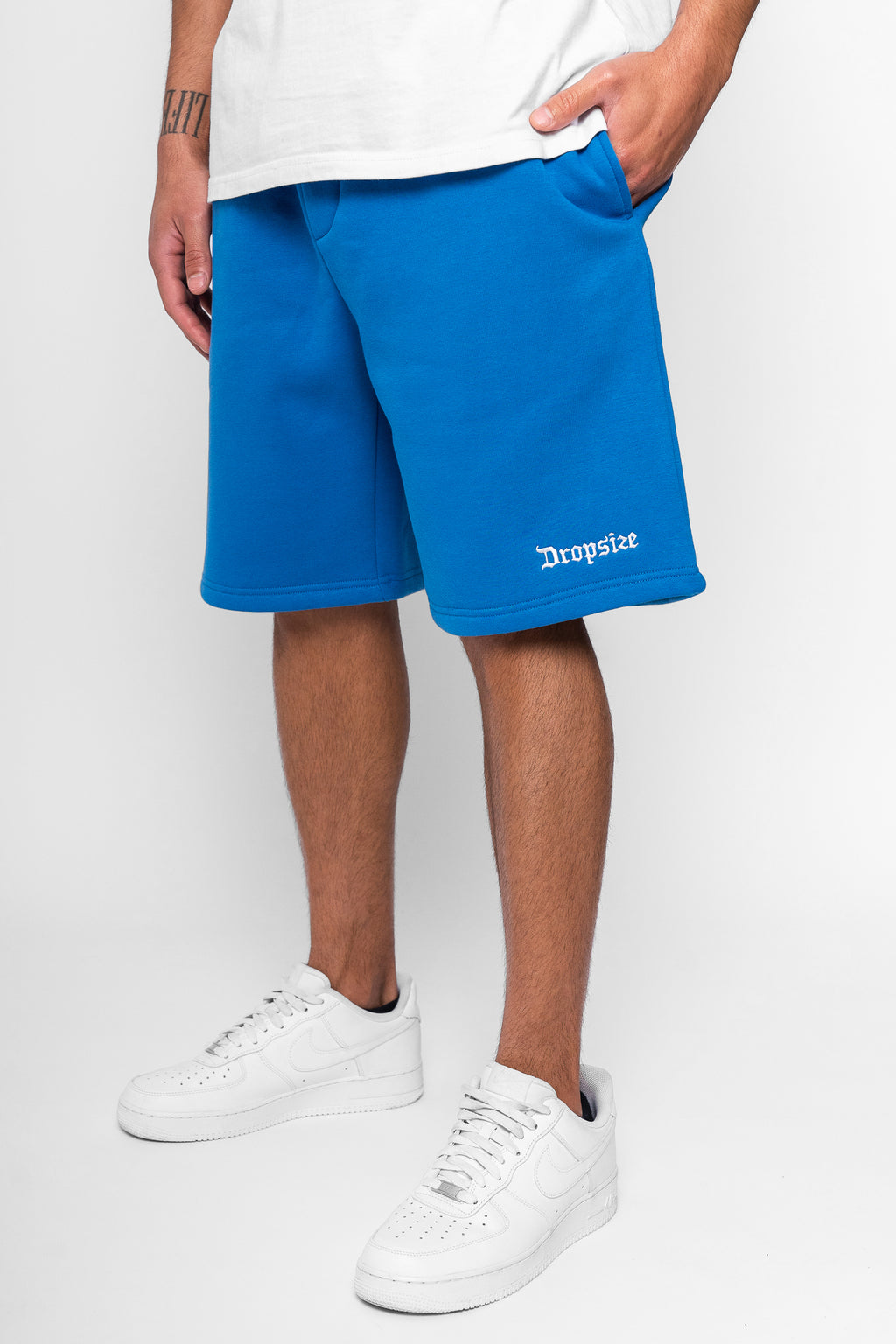 Dropsize Heavy Sweat Embo Sweatshorts Royal Blue