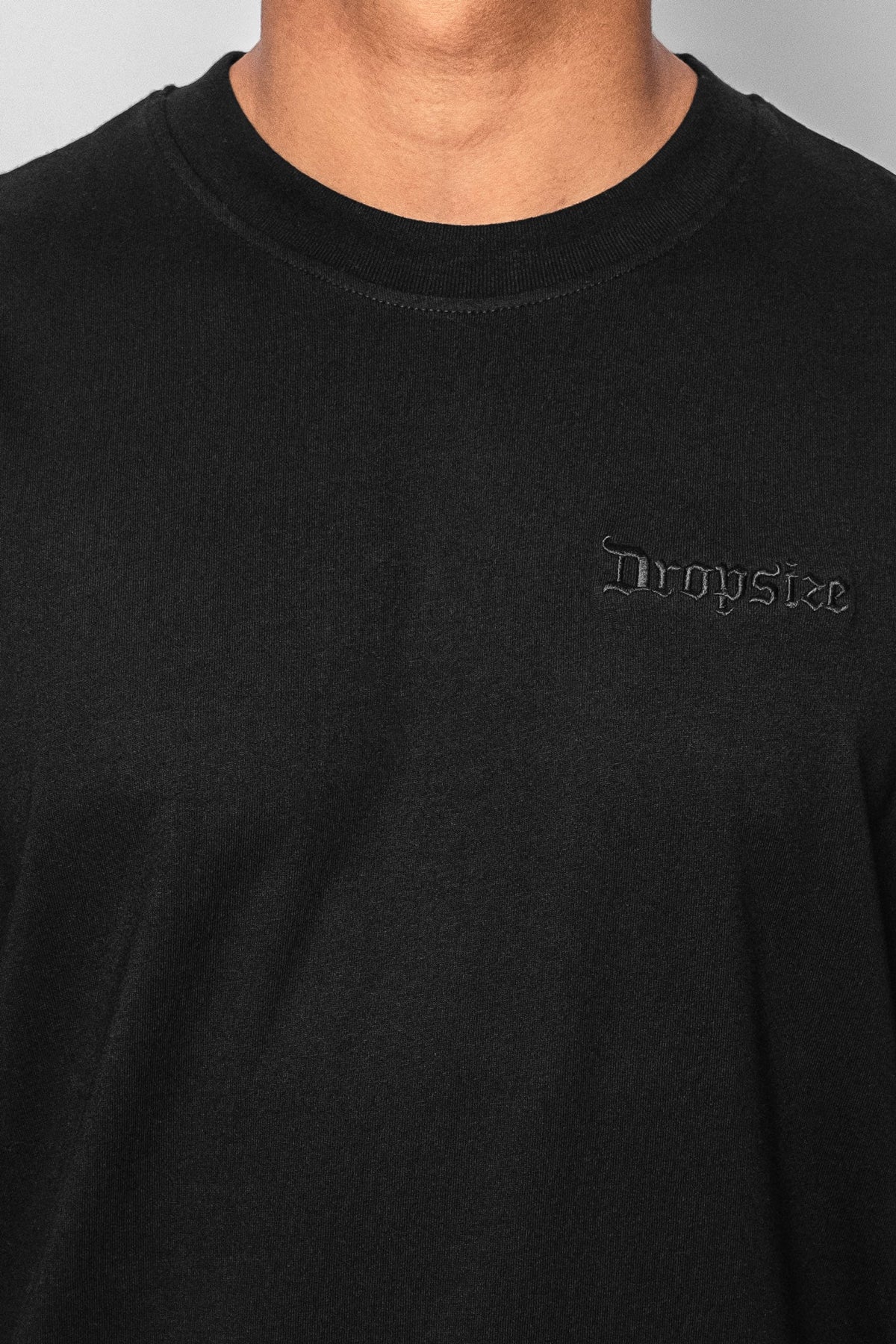 Dropsize Heavy Oversize Crew Love T-Shirt Black