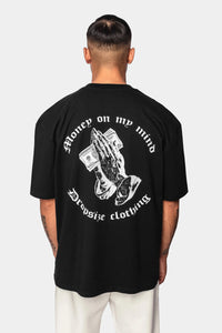 Dropsize Heavy Oversize Money On My Mind T-Shirt Black