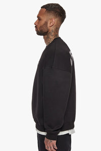 Dropsize Heavy Crime Crewneck Sweater Black