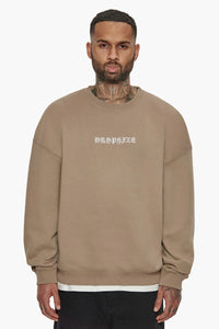 Dropsize Heavy Crime Crewneck Sweater Silver Mink