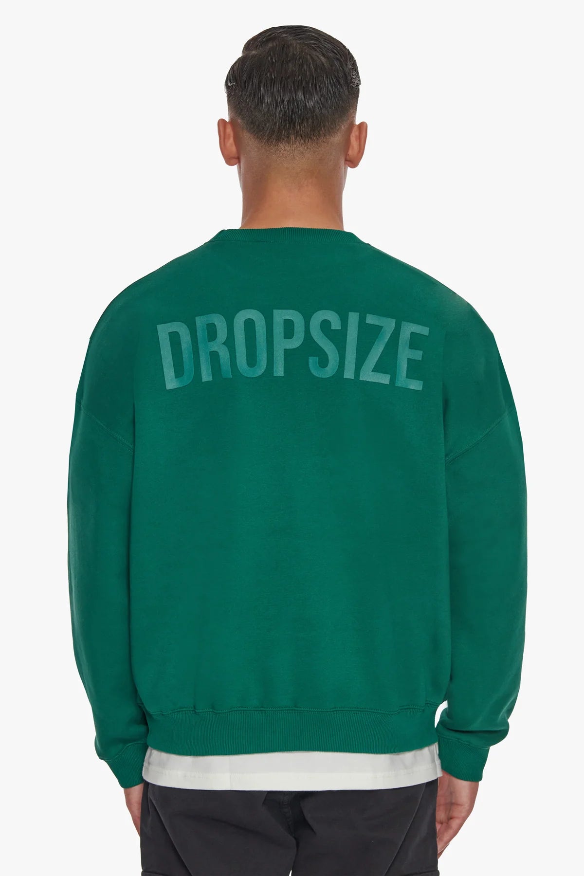 Dropsize Heavy Oversize HD Print Sweater Green