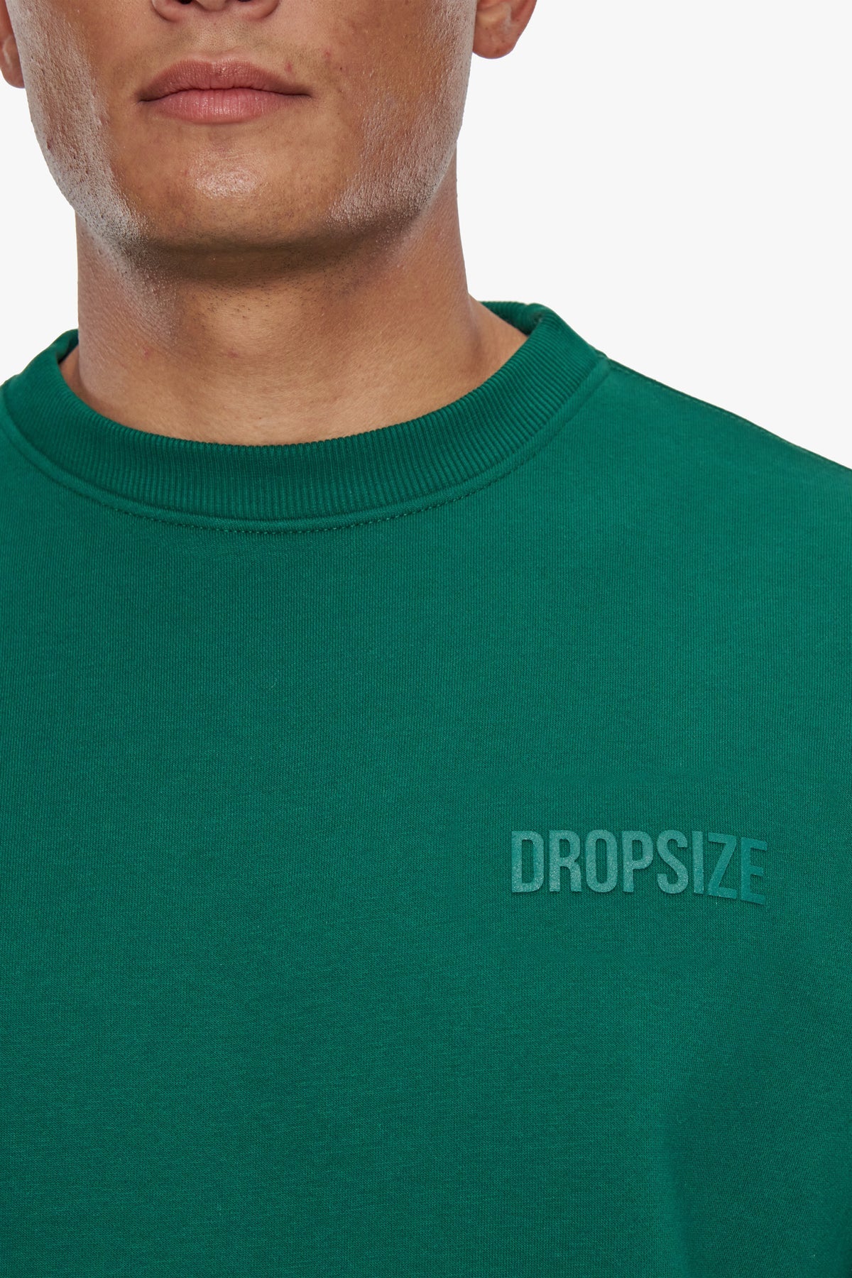 Dropsize Heavy Oversize HD Print Sweater Green