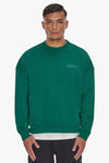 Dropsize Heavy Oversize HD Print Sweater Green